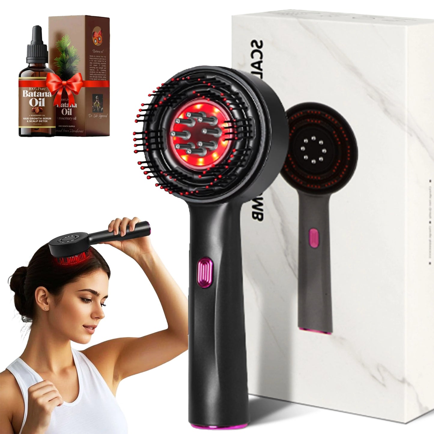 Red Light Therapy Brush