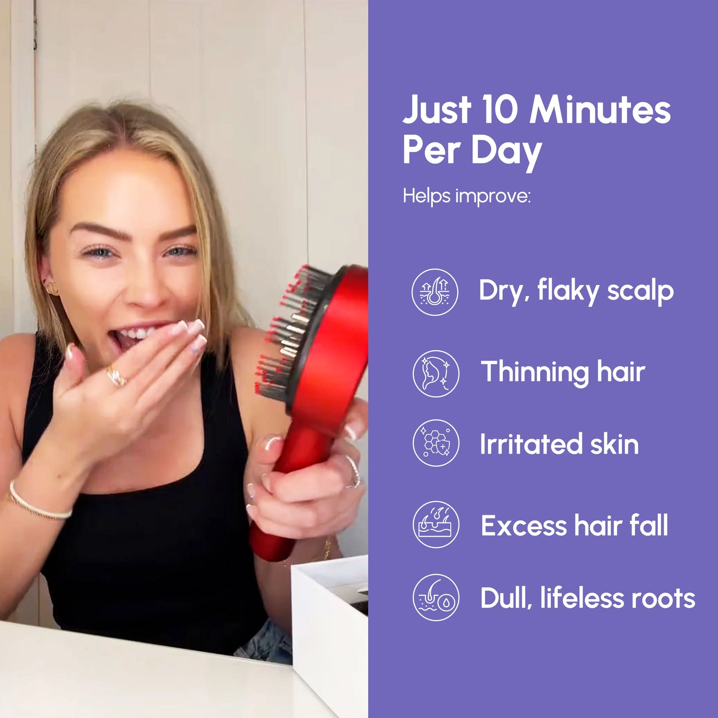 Red Light Therapy Brush