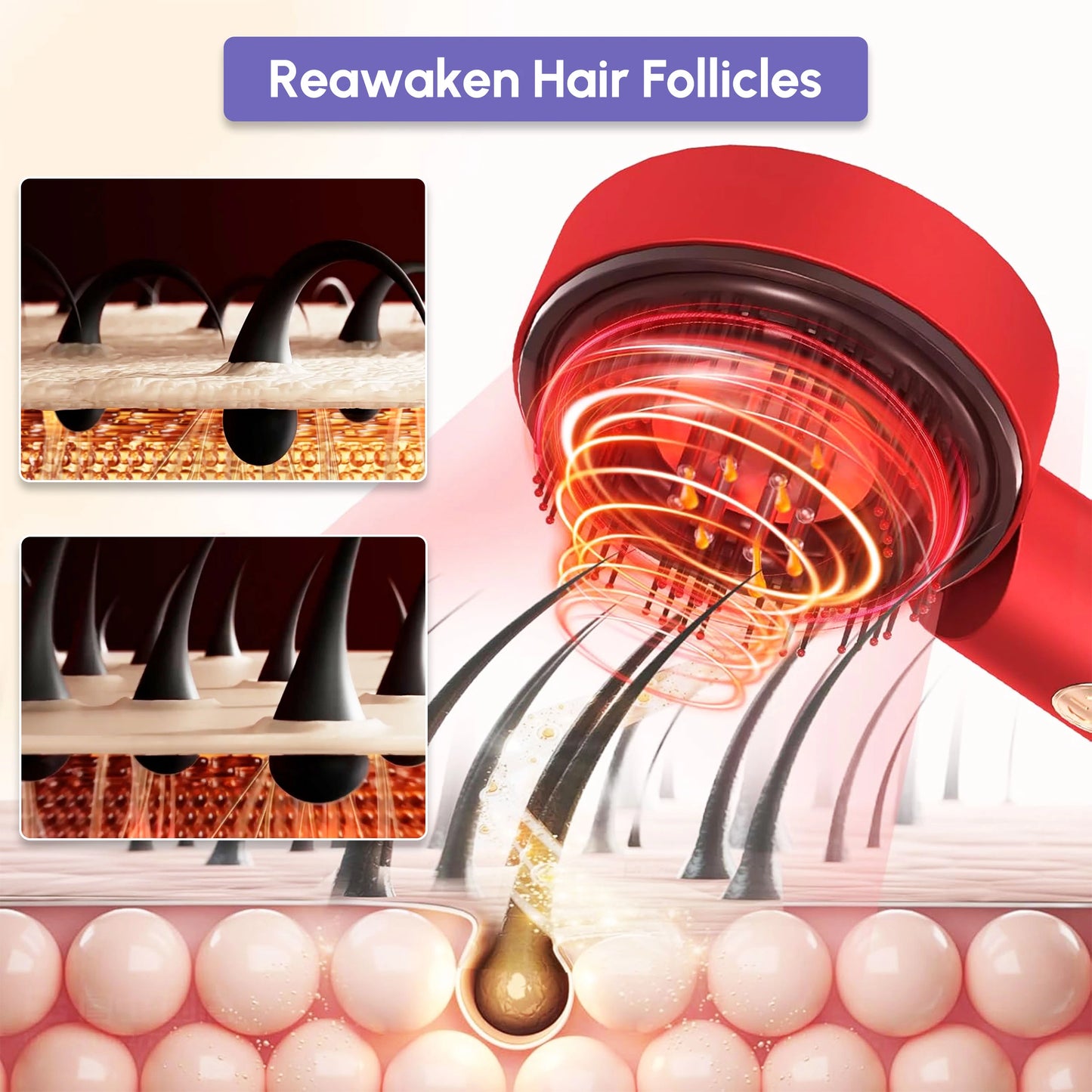 Red Light Therapy Brush